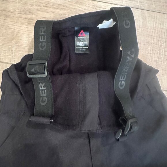 GERRY KIDS BLACK SNOW BIB OVERALLS SIZE 5 YOUTH - Picture 5 of 7